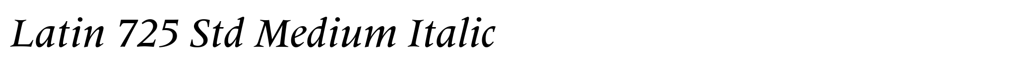 Latin 725 Std Medium Italic image